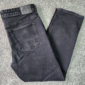 Aeropostale Jeans Mens 36x30 Black Slim Straight Faded Stretch Denim Excellent